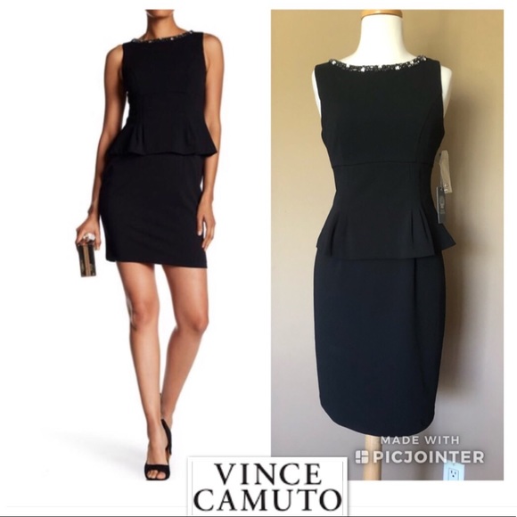 Vince Camuto Dresses & Skirts - Vince Camuto, Peplum Dress embellished
